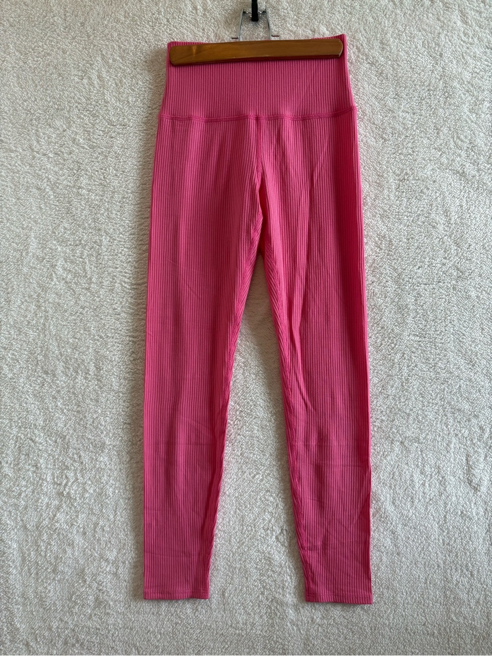 Daily Drills Ribbed Leggings Modal/Spandex Pink Size Medium